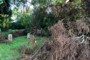 Cemetery storm damage